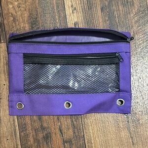Purple Zippered Pencil Pouch